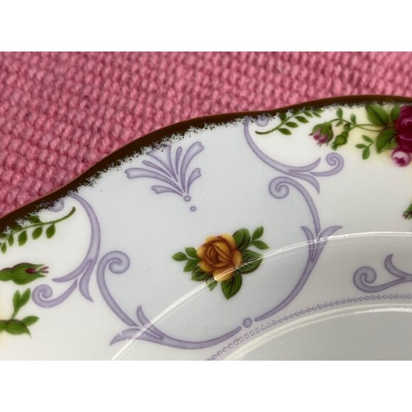 VTG Royal Albert Rose Cameo Violet Salad Dessert Plate Bone China 2003 England 8 - Picture 8 of 9